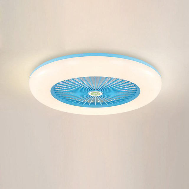 Enclosed Ceiling Fan with Led Lights 21.7 Inch Low Profile Ceiling Fan Light