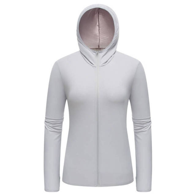OOVOV Women UPF 50+ UV Sun Protection Long Sleeve Hoodies Thumb Holes Outdoor Workout Hiking Men Jacket