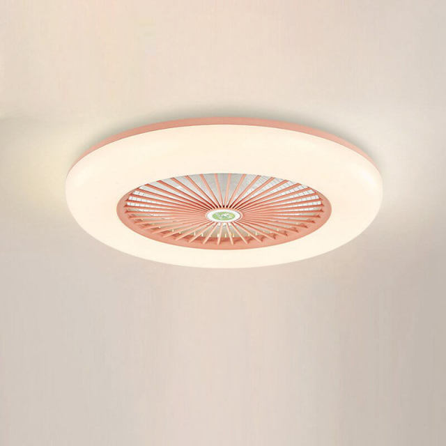 Enclosed Ceiling Fan with Led Lights 21.7 Inch Low Profile Ceiling Fan Light