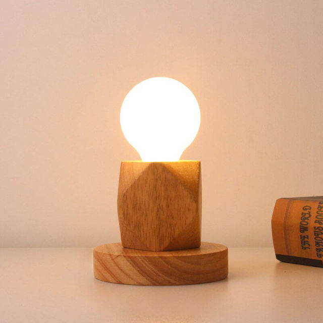 OOVOV Table Lamp Base Solid Wood Lamp Base Industrial Table Lamp 6ft Cord and Plug E27 Socket with in-line ON/OFF Switch DIY Table Lamp Accessories