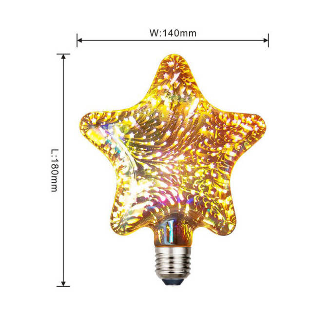 Firework Light Bulbs LED 3D Decorative Light Source 2W