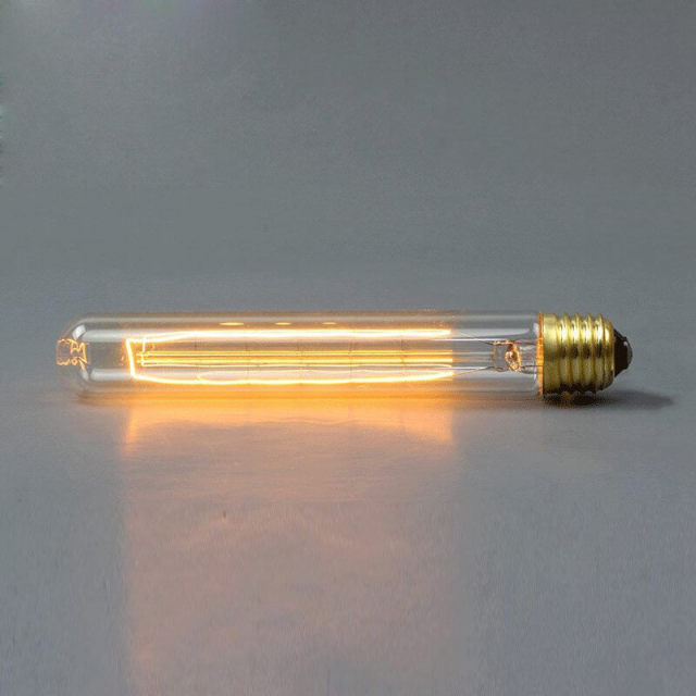 OOVOV Tubular Edison Light Bulb Decorative Spiral Filament 40W Dimmable E27 Medium Base Retro Incandescent Bulb