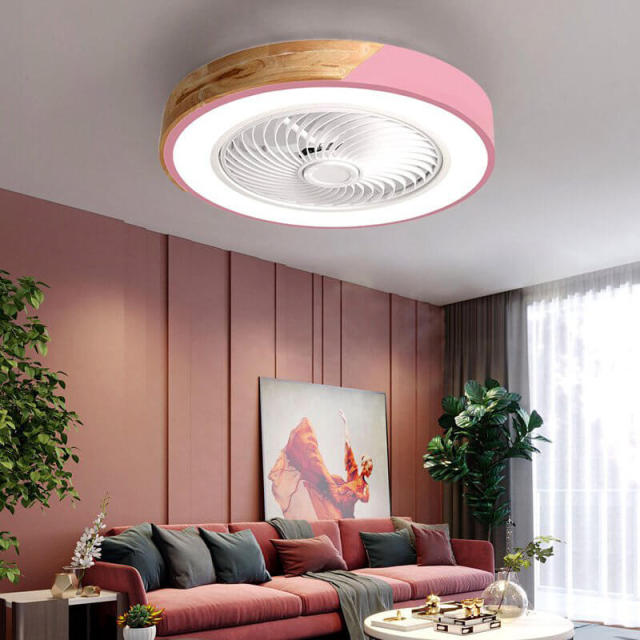 Ceiling Fan with Lights Enclosed Low Profile Ceiling Fan with LED Light 20 inch