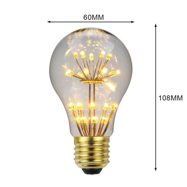 Gypsophila Edison Bulb Vintage Style 3W E27 Medium Base Light Bulbs