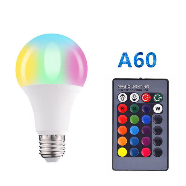 OOVOV RGB Color Changing Light Bulbs with Remote Memory - Sync-Dimmable E26/E27 Screw Base for Home Decor Bedroom Stage Party and More