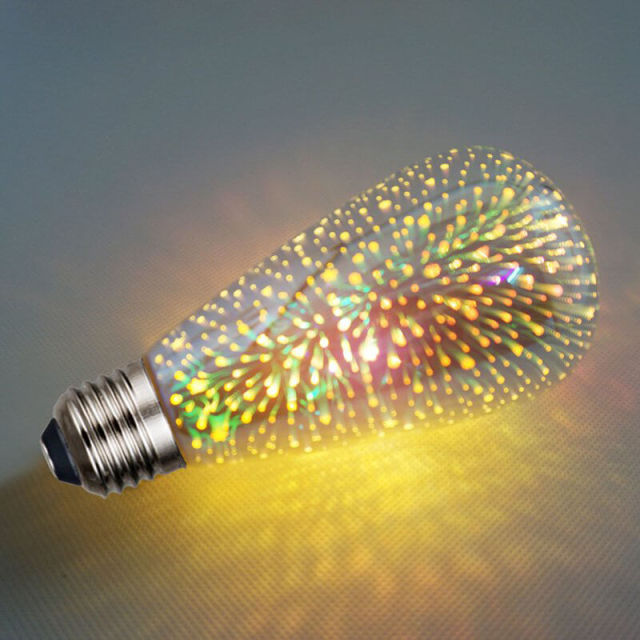 Firework Light Bulbs LED 3D Decorative Light Source 2W