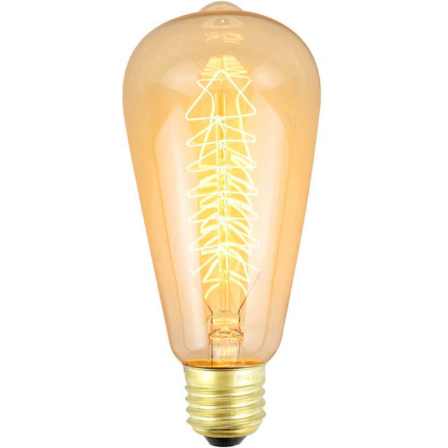 Edison Light Bulbs Medium (E27) Standard Base Dimmable ST64 40W Vintage Light Bulb 2300K Warm Glow Incandescent Light Bulbs