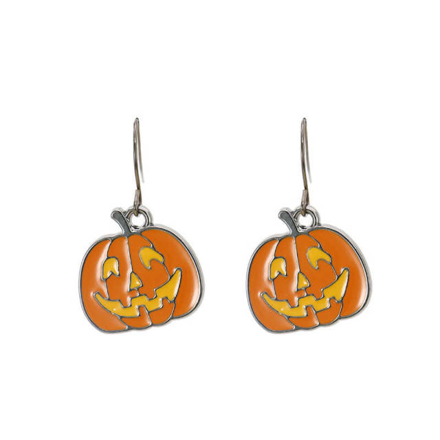 OOVOV Halloween Stud Earrings Halloween Drop Dangle Earrings Pumpkin Ghost Skull Stud Earrings for Women Halloween Party Dress