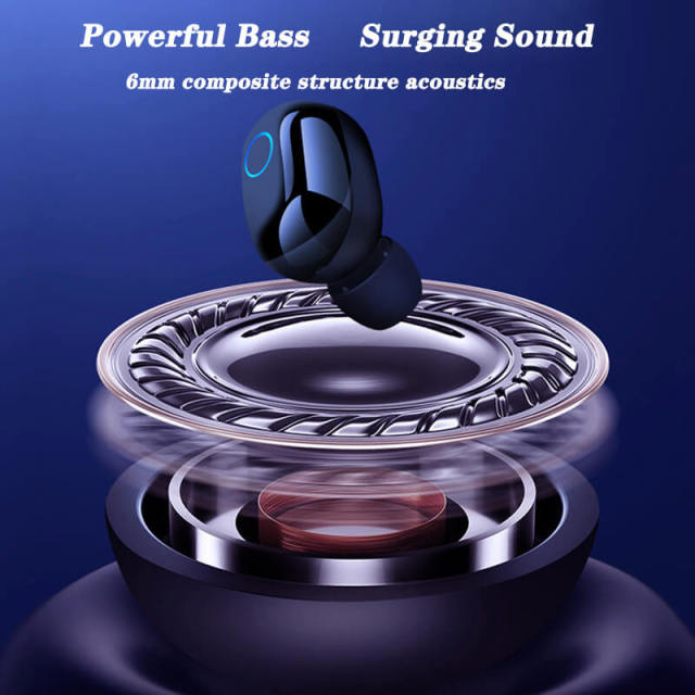 OOVOV Wireless Headphones Bluetooth 5.1 Headphones Touch Control with Wireless Charging Case HIFI Sound effects Earphones in-Ear Built-in Mic Headset