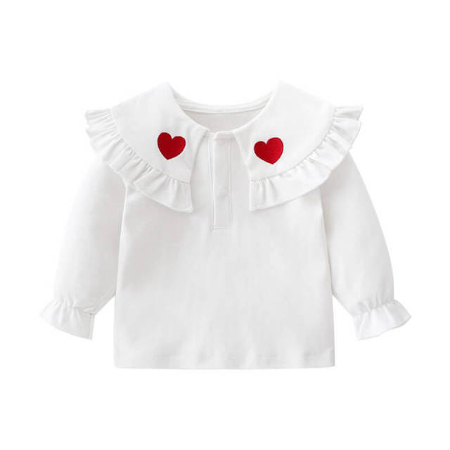OOVOV Baby Girls Romper, Lovely Lotus Leaf Collar Long-Sleeve Tops ,Toddler Girls Coat