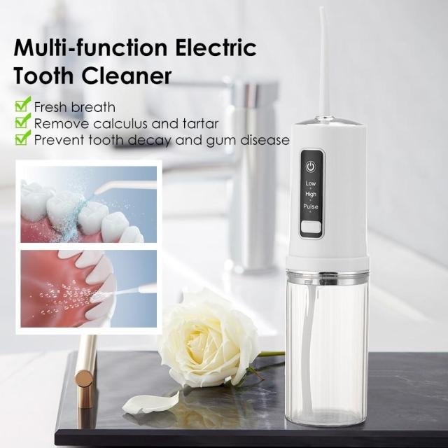 Electric Dental Oral Irrigators 3 Mode Water Flosser Waterproof Dental Water Jet 230ML Water Tank Teeth Whitening Teeth Cleaner