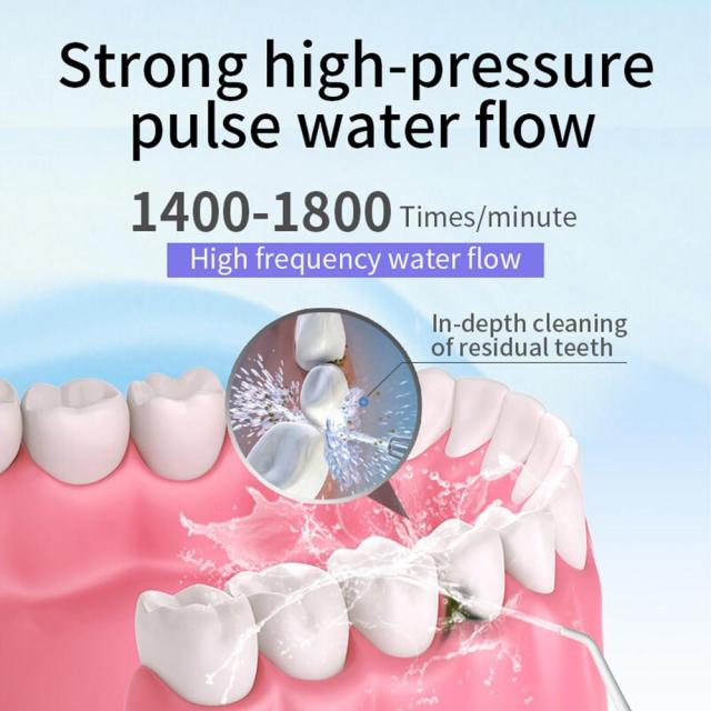 5 Modes Oral Dental Irrigator Cordless Water Flosser teeth whitening Waterproof 6 Nozzles Water Jet Floss Teeth Cleaner 300ml
