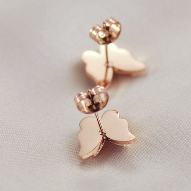Stainless Steel Butterfly Ear Clip Womens New Style All-match Temperament Fashion Ear Stud