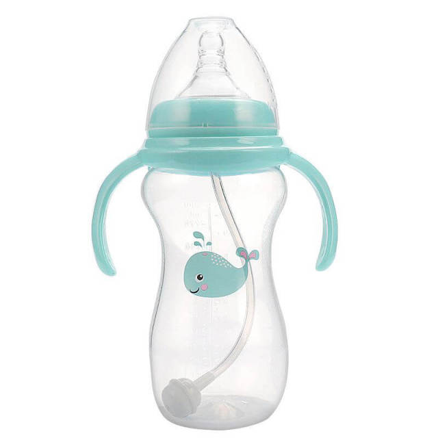 PP Wide-caliber Baby Bottle Fall-resistant Baby Bottles Flatulence-resistant Silicone Milk Bottle Feeding Bottle 240ml/300ml