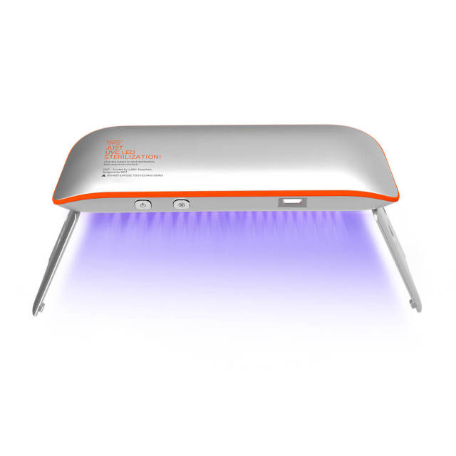 UVC LED Mini Sterilizer,6pcs LED Portable UVC Light Disinfection Lamp Rechargeable Foldable UV Wand for Home Hotel Travel