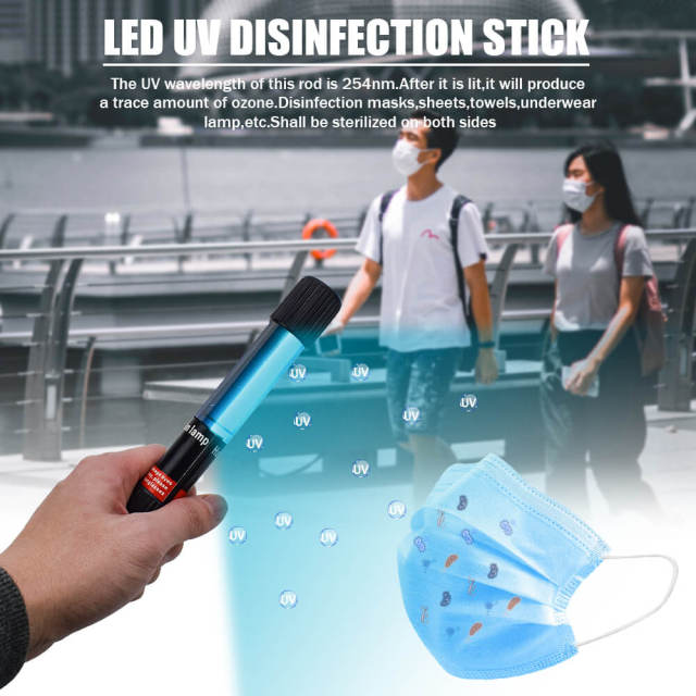 Portable UV Light | Hand-held Sanitizer Wand | Germ-Killing Disinfection Lamp