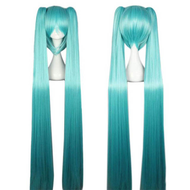 Cosplay Animation Wigs 120cm Hatsune Miku Cosplay Wig Long Straight Wig Sakura Snow Senbonzakura Two Ponytails