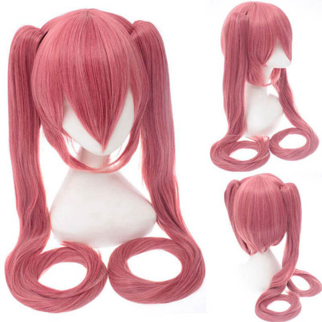 Cosplay Animation Wigs 120cm Hatsune Miku Cosplay Wig Long Straight Wig Sakura Snow Senbonzakura Two Ponytails