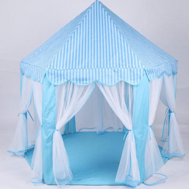 OOVOV Princess Castle Tent for Girls Fairy Play Tents for Kids Hexagon Playhouse with Fairy Star Lights Toys for Children or Toddlers Indoor or Outdoor Games