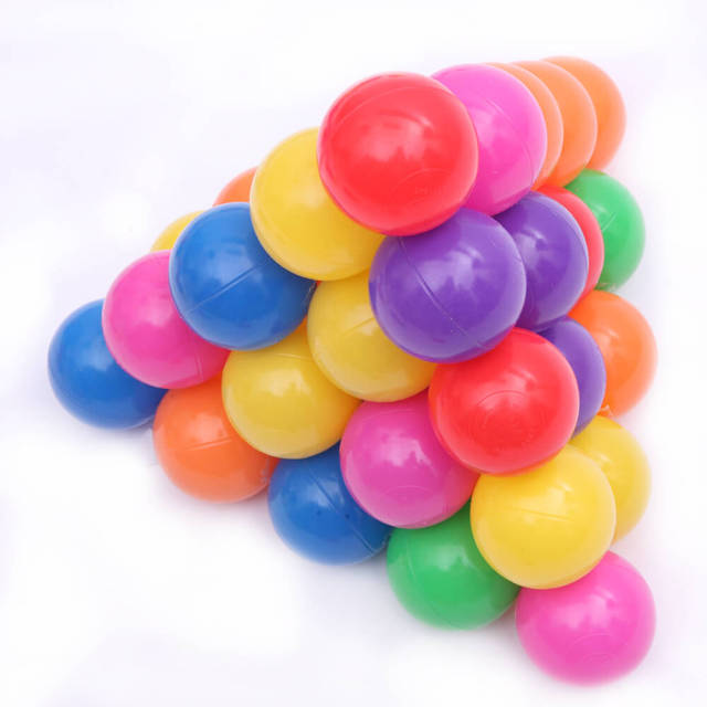 OOVOV Play Ball Pit Balls for Kids Plastic Refill Balls 100Pcs Phthalate and BPA Free Colorful Ocean Ball Great Gift for Toddlers and Kids