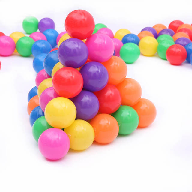 OOVOV Play Ball Pit Balls for Kids Plastic Refill Balls 100Pcs Phthalate and BPA Free Colorful Ocean Ball Great Gift for Toddlers and Kids