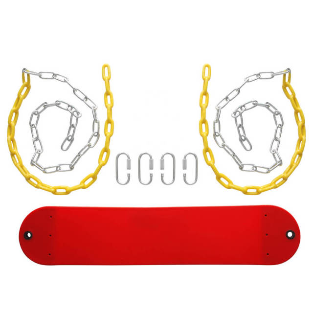 OOVOV Swings for Swing Set - Heavy Duty Parts Chain &amp; Seat - Replacement Playground Accessories Kit for Kids Backyard Outdoor Swingset