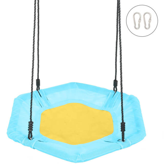 OOVOV Flying Saucer Tree Swing for Kids Adults 330 lbs Weight Capacity Hexagon
