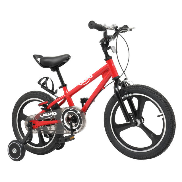 OOVOV Kids Bike Boys Girls Freestyle Bicycle 18 Inch with Training Wheels Childs Bike