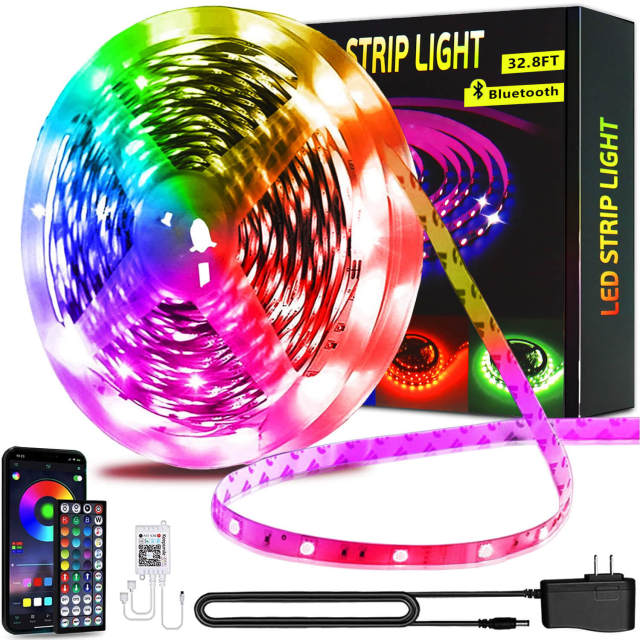 OOVOV RGB LED Light Strip with 44 keys 240 Light 24V Remote Control