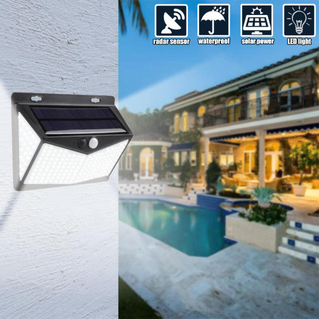 LED Solar Outdoor Wall Light Human Body Induction Waterproof Wall Lighting