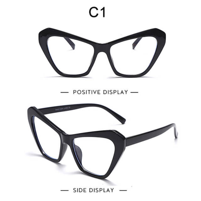 Unisex Blue Light Blocking Glasses Cat Eye Eyeglasses Frame with Transparent Lens