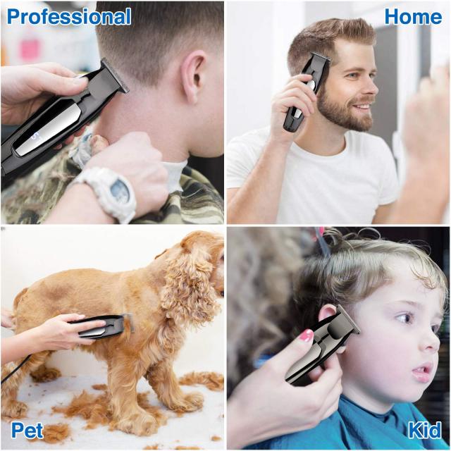 Men Hair Trimmer Professional Hair Clippers Rechargeable Cordless Haircut Kit Beard Shaver