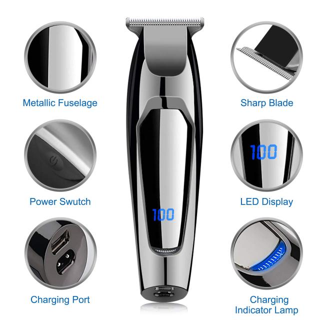 Men Hair Trimmer Professional Hair Clippers Rechargeable Cordless Haircut Kit Beard Shaver