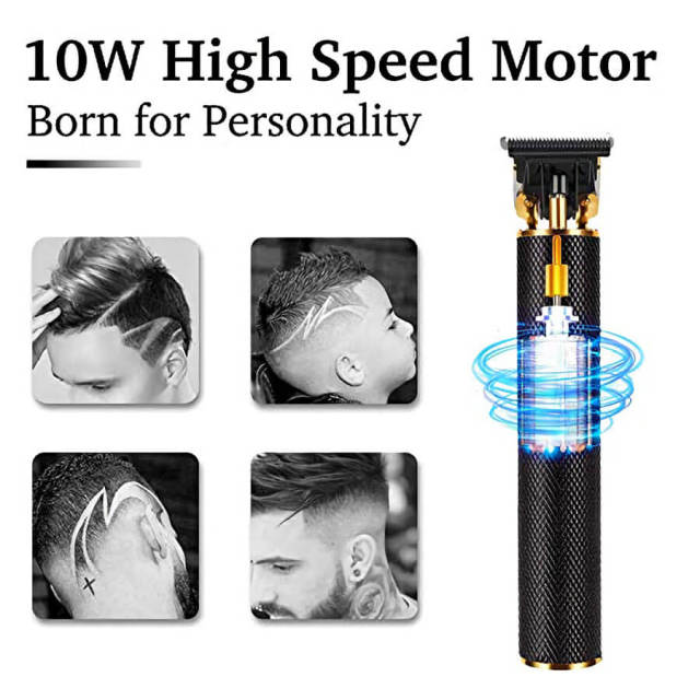Men Hair Clippers - Professional Outliner Hair Trimmer Cordless - Black and Gold