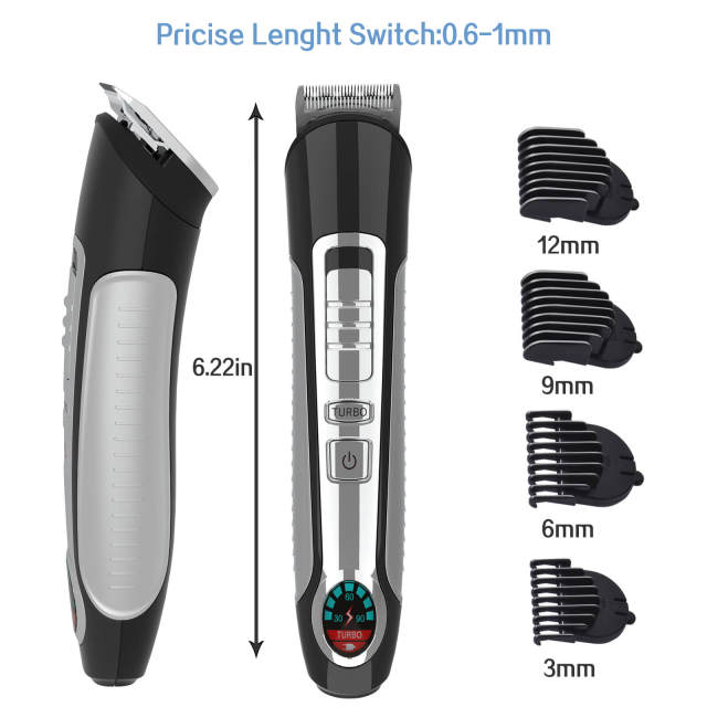 Mens Hair Clipper Mustache Trimmer Hair Cutting Groomer Kit with USB Charging Base