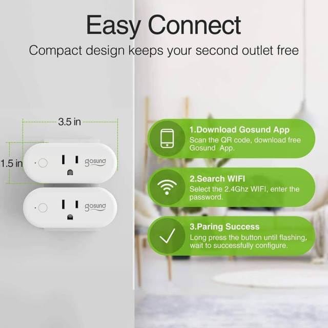 Mini Smart Plug Home WiFi Outlet Socket Work With Alexa Google Home