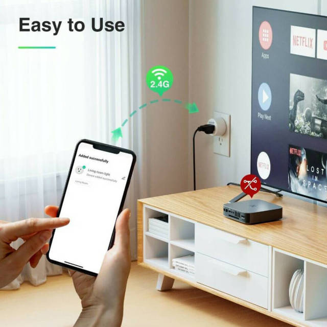 4PCS Wifi Smart Plug Mini Outlet - Work with Alexa Google Home White