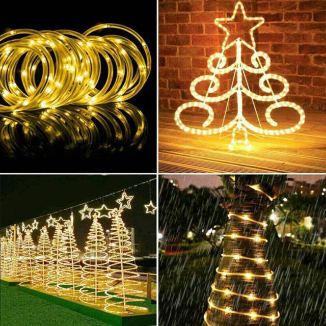 12m 100LED Solar String Lights Outdoor Garden Party Xmas Fairy Waterproof Lamp