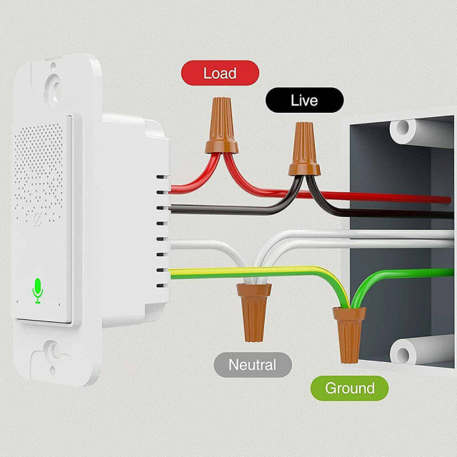4 PACK Smart Light Switch ON-OFF In-Wall Single-Pole 15A White WiFi Smart