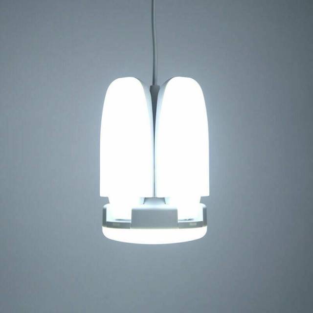 2Pcs Deformable LED Garage Light Bulb Ceiling Fixture Home Shop Workshop Lamp E27