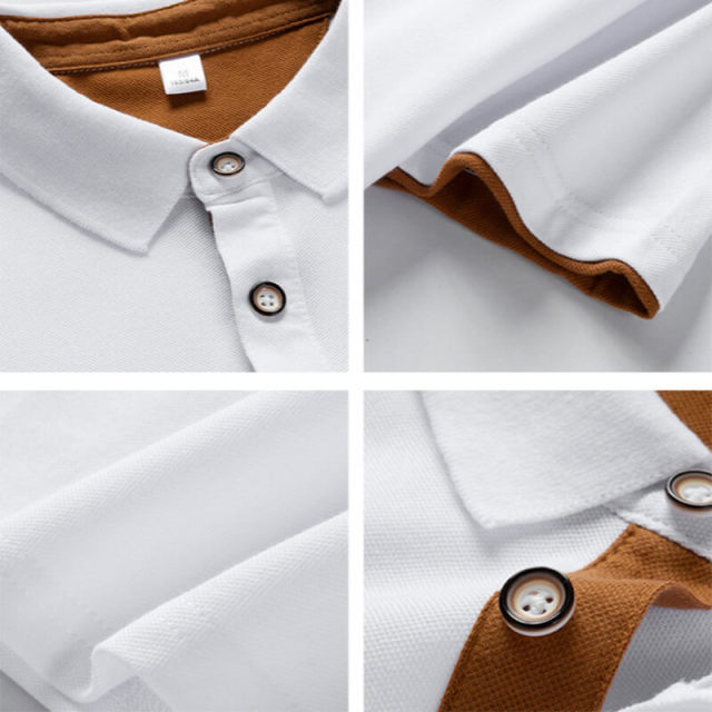 Men's Summer Simple Pure Cotton Lapel Loose Trendy Fashion Polo Shirt