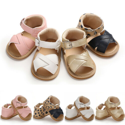 Summer Baby Boy Girl Sandals Newborn Kids Leather Soft Sole Crib Shoes