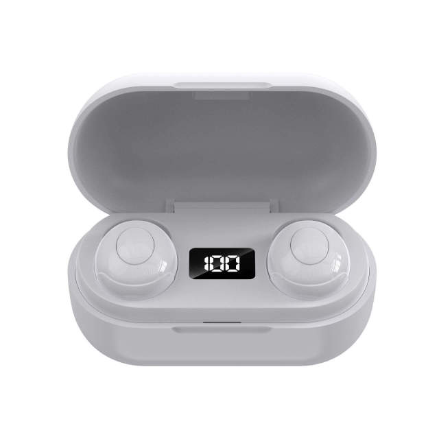 Wireless Bluetooth Earphone Bluetooth 5.0 Earbuds Built-in Mic in-Ear Key Operation Earphones for Sports Game
