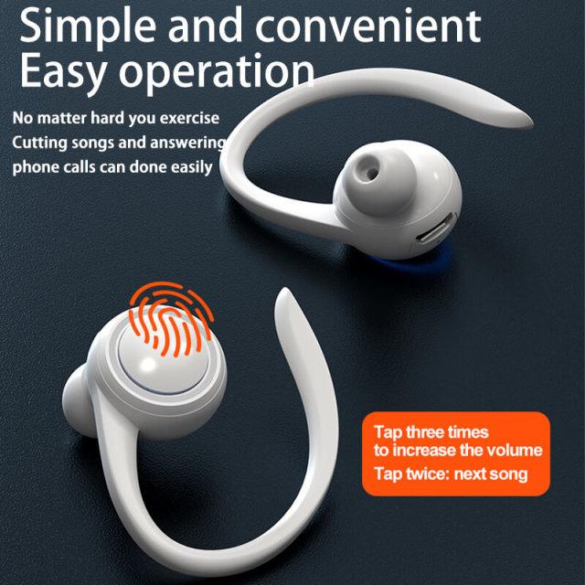 Wireless Earphones Ear Hook TWS Bluetooth 5.2 Single Ear Bluetooth Headset