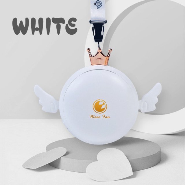 Summer Mini Fan USB Charging Fans with Makeup Mirror Portable Outdoor Cute Bladeless Neck Fan with Lanyard