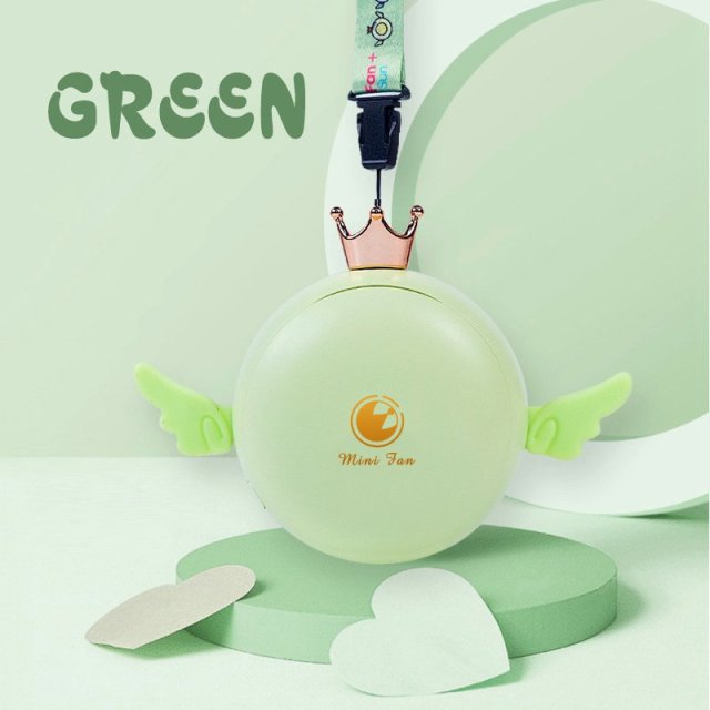 Summer Mini Fan USB Charging Fans with Makeup Mirror Portable Outdoor Cute Bladeless Neck Fan with Lanyard