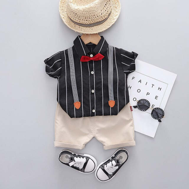 2Pcs Summer Short Sleeve Clothes Set for Baby Boys 0-4Y Kids Clothing