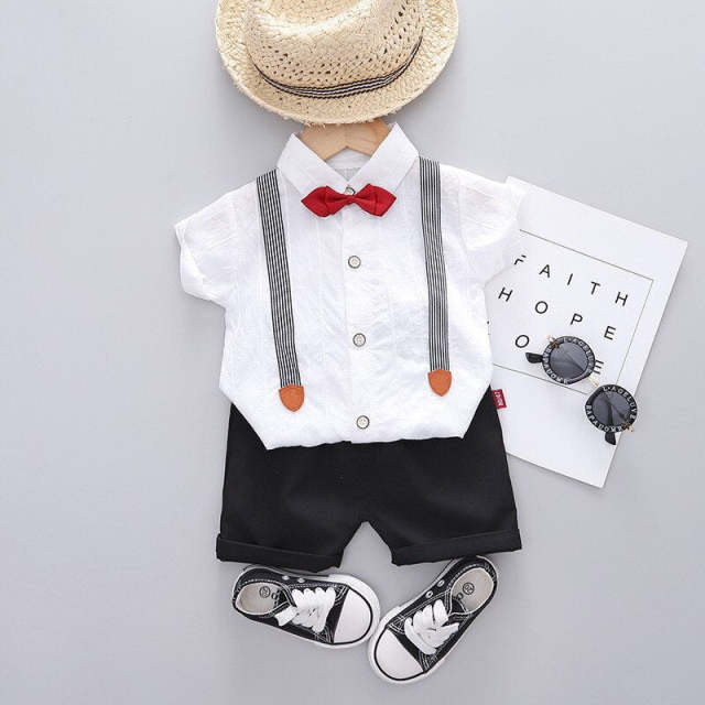 2Pcs Summer Short Sleeve Clothes Set for Baby Boys 0-4Y Kids Clothing