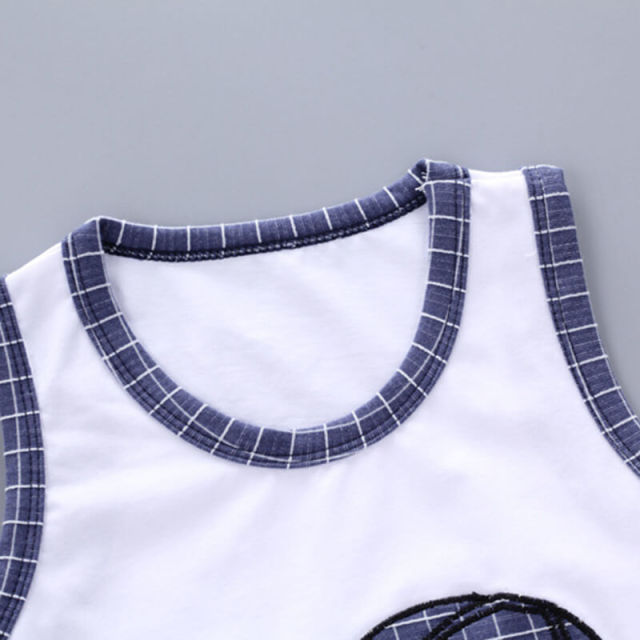 Infant Baby Boy Clothes Set Hat Print Vest Shorts Cotton 2Pcs/Sets