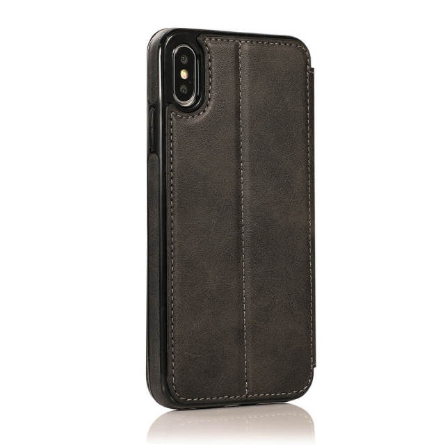 Wallet Case for iPhone 12 - Blocking Card Slot Stand PU Leather Magnetic Apple Flip Cover